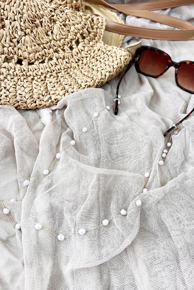 Αλυσίδα γυαλιών με πέρλες χρυσή -100114631