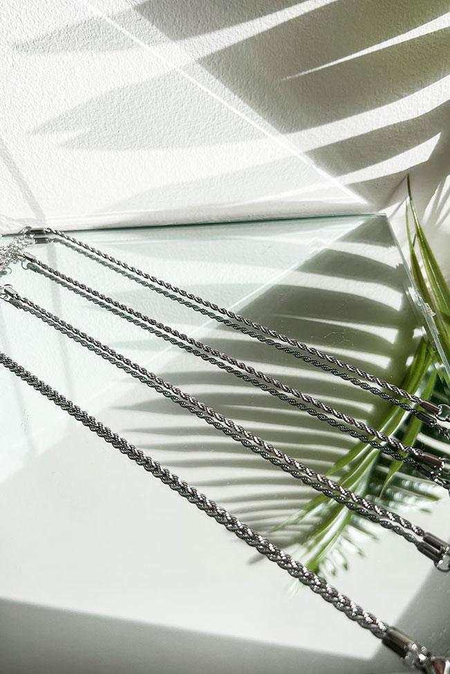 Bραχιόλι ποδιού ασημένιο διπλό - 100114647