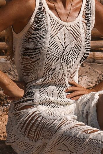 Maxi crochet beach dress - 100114749