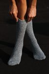 Ανοιχτό γκρι χοντρές ριμπ κάλτσες | Lapop Winter Collection 2023