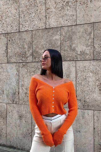 orange button-up rib cardigan-100116814-3-lapop-3