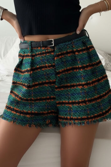 Πράσινο σορτσάκι tweed