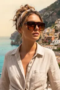 γυαλιά ηλίου ταρταρούγα oversized Positano Ιταλία